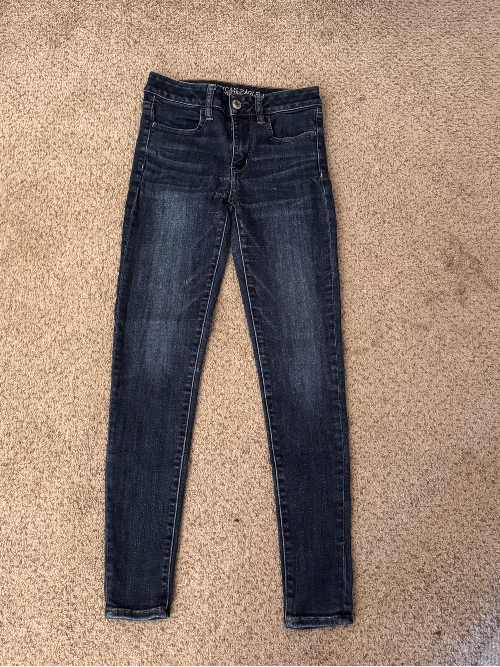 American Eagle Outfitters Dark Indigo High-Rise Skinny Jeggings
